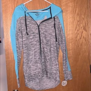 boyfriend style zip-up hoodie